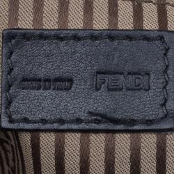Pre Owned Fendi Black Leather Fendista Pochette Crossbody Bag