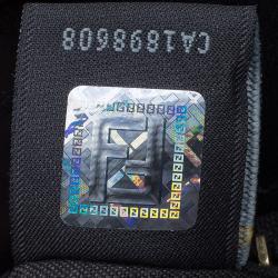 Pre Owned Fendi Black Leather Small Peekaboo Top Handle Bag