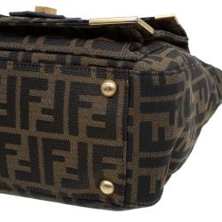 Pre Owned Fendi Tobacco Zucca Canvas Classico No.3 Shopper Tote