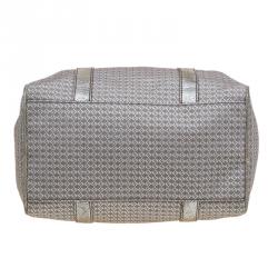 Fendi Metallic/Brown Canvas Forever Bauletto Boston Bag
