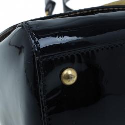 Pre Owned Fendi Black Patent Leather Anna Shoulder Bag