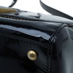 Pre Owned Fendi Black Patent Leather Anna Shoulder Bag