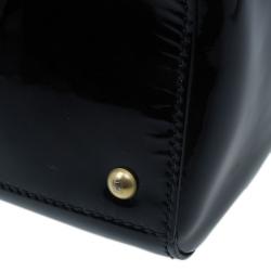 Pre Owned Fendi Black Patent Leather Anna Shoulder Bag