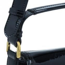 Pre Owned Fendi Black Patent Leather Anna Shoulder Bag