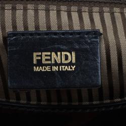 Pre Owned Fendi Black Patent Leather Anna Shoulder Bag