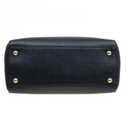 Pre Owned Fendi Black Saffiano Leather Small 2Jours Tote