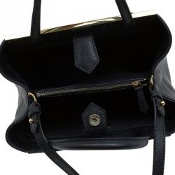 Pre Owned Fendi Black Saffiano Leather Small 2Jours Tote