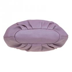 Pre Owned Fendi Metallic Lilac Pebbled Leather Selleria Pomodorino Belt Bag