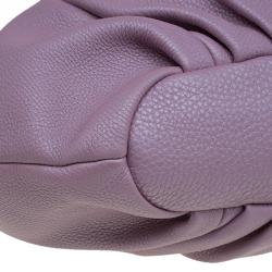 Pre Owned Fendi Metallic Lilac Pebbled Leather Selleria Pomodorino Belt Bag