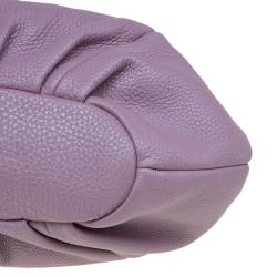 Pre Owned Fendi Metallic Lilac Pebbled Leather Selleria Pomodorino Belt Bag