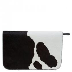 Pre Owned Fendi Multicolor Calf Hair and Leather 2Jours Envelope Clutch