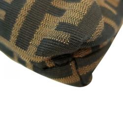 Pre Owned Fendi Brown Zucca Canvas Chef Shoulder Bag