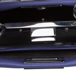 Pre Owned Fendi Viola Nappa Leather Micro Peekaboo Bag