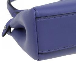 Pre Owned Fendi Viola Nappa Leather Micro Peekaboo Bag