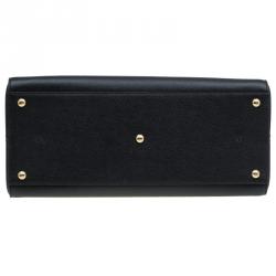 Pre Owned Fendi Black Saffiano Leather 2Jours Tote