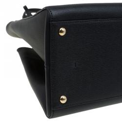 Pre Owned Fendi Black Saffiano Leather 2Jours Tote