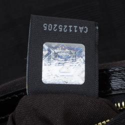 Pre Owned Fendi Black Zucca Canvas Chef Shoulder Bag