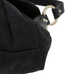 Pre Owned Fendi Black Zucca Canvas Chef Shoulder Bag