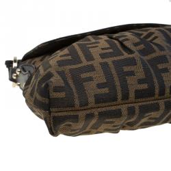 Pre Owned Fendi Tobacco Zucca Canvas Small Chef Shoulder Bag