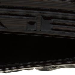 Pre Owned Fendi Tobacco Patent Leather To You Convertible Clutch Bag