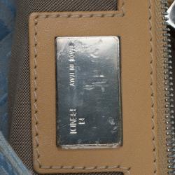 Fendi Metallic Blue Zucchino Canvas Baguette Shoulder Bag