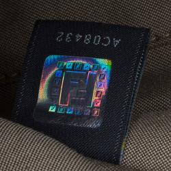 Pre Owned Fendi Black Canvas Borsa Tape Shoulder Bag