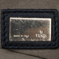 Pre Owned Fendi Black Canvas Borsa Tape Shoulder Bag