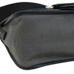 Pre Owned Fendi Black Canvas Borsa Tape Shoulder Bag