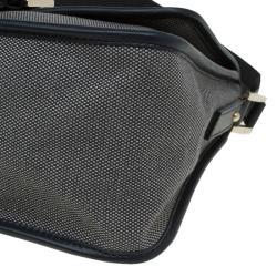 Pre Owned Fendi Black Canvas Borsa Tape Shoulder Bag