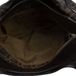 Pre Owned Fendi Tobacco Zucca Canvas Chef Shopper Tote