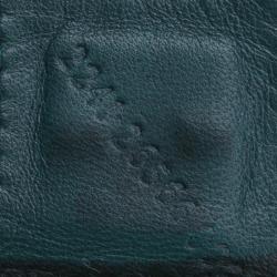 Fendi Dark Green Felt Baguette Shoulder Bag