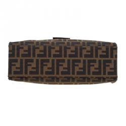 Pre Owned Fendi Tobacco Canvas Shoulder Tote