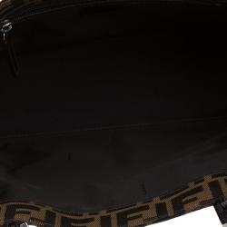 Pre Owned Fendi Tobacco Canvas Shoulder Tote