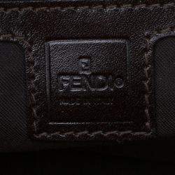 Pre Owned Fendi Tobacco Canvas Shoulder Tote