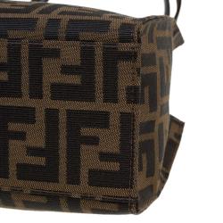 Pre Owned Fendi Tobacco Canvas Shoulder Tote