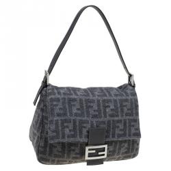 Pre Owned Fendi Ash Grey Cashmere Mama Shoulder Bag