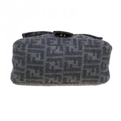 Pre Owned Fendi Ash Grey Cashmere Mama Shoulder Bag