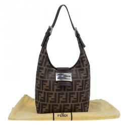 Pre Owned Fendi Tobacco Zucca Canvas Hobo