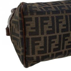 Pre Owned Fendi Brown Zucca Canvas Chef De Jour Bag