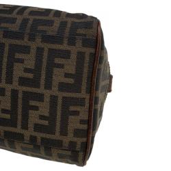 Pre Owned Fendi Brown Zucca Canvas Chef De Jour Bag