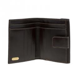 Pre Owned Fendi Brown Zucca Canvas and Leather Compact Wallet