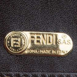 Pre Owned Fendi Brown Zucca Canvas and Leather Compact Wallet