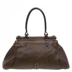 Pre Owned Fendi Brown Leather Medium Magic Satchel