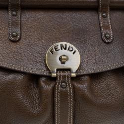Pre Owned Fendi Brown Leather Medium Magic Satchel