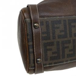 Pre Owned Fendi Brown Leather Medium Magic Satchel