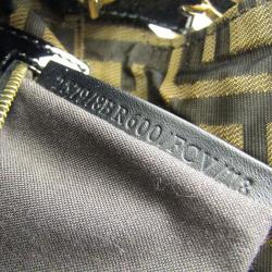 Fendi Beige Zucca Woven Canvas Baguette Bag