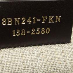 Pre Owned Fendi Tobacco/Black Pequin Stripe Canvas Tote