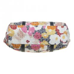 Pre Owned Fendi Multicolor Zucchino Canvas Superstar Shopping Tote