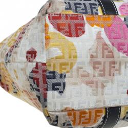 Pre Owned Fendi Multicolor Zucchino Canvas Superstar Shopping Tote