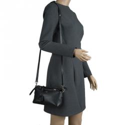 Pre Owned Fendi Black Leather Mini By The Way Crossbody Bag